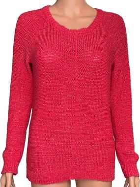 Jones New York Coral Pink Crewneck Sweater Small